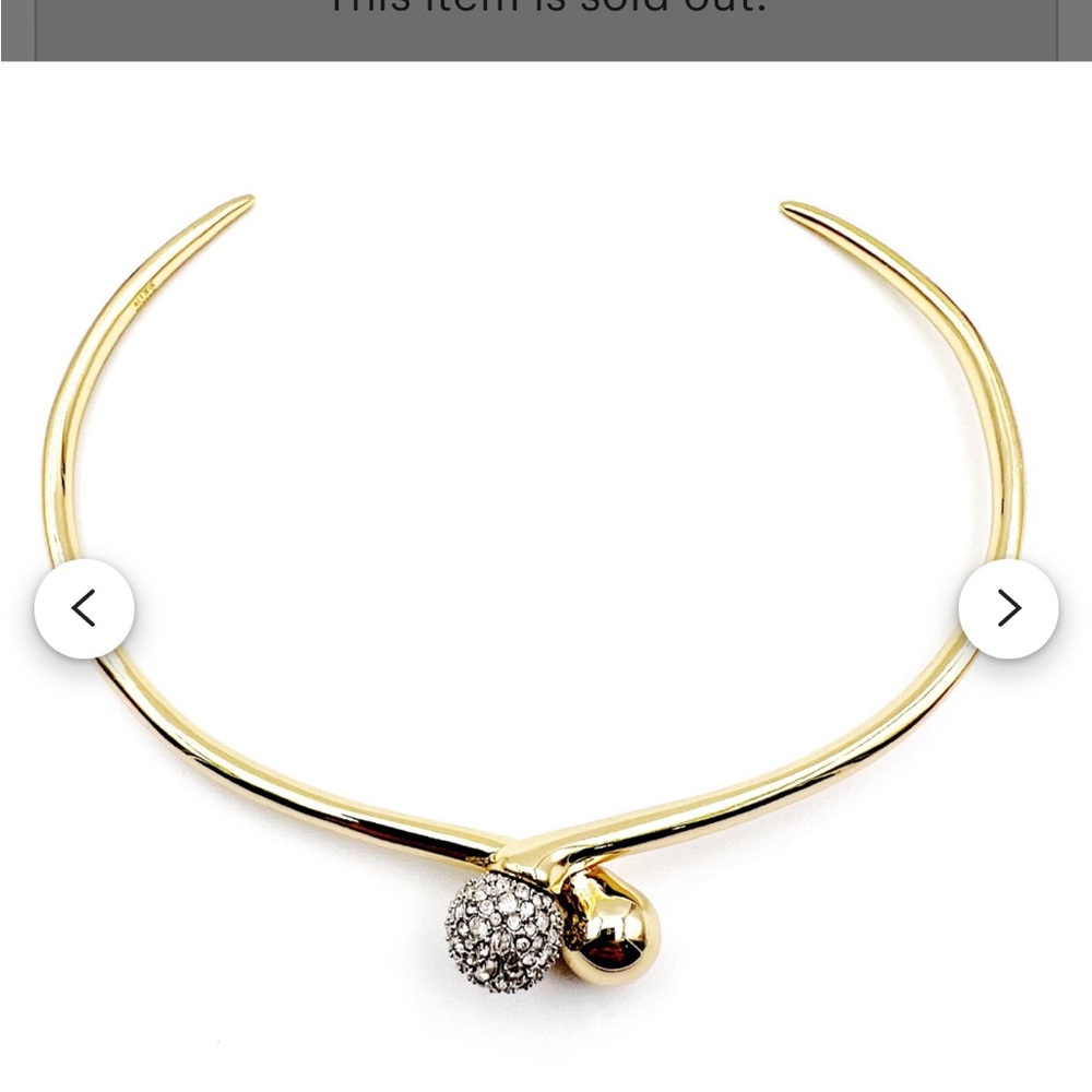 Alexis Bittar Gold and Silver Choker Necklace and earrings